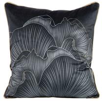 Pagalvės užvalkalas JQH-03, sidabro/juoda, 45 cm x 45 cm