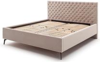 Lova dvigulė LA Maison, 180 x 200 cm, grafito/smėlio, be čiužinio, su grotelėmis