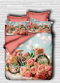 Vaikiškas patalynės užvalkalų komplektas Mijolnir 178PRL1104, žalia/rožinė, 160 x 220 cm