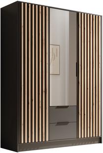 Spinta ADRK Neri 150, ruda/juoda, 150 cm x 51 cm x 200 cm, su veidrodžiu