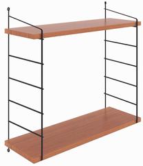 Sieninė lentyna Kalune Design Armoni Armoni 2, riešuto, 72 cm x 20 cm x 58 cm