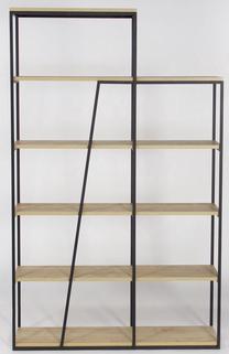 Lentyna Kalune Design Pal Kitaplýk 855DTE3730, ąžuolo/juoda, 29 cm x 110 cm x 178 cm