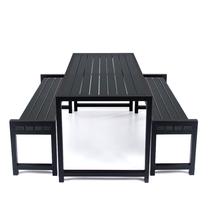 Lauko baldų komplektas DM Grill, juodas, 1-6 vietų