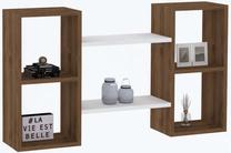 Sieninė lentyna Kalune Design Bambi 835PUQ1604, balta/riešuto, 19.6 cm x 105 cm x 60 cm