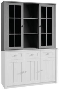 Komodos antstatas Gala Meble Prowansja W2D, pilka, 35 cm x 130 cm x 111 cm