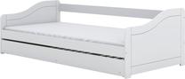 Vaikiška lova viengulė su ištraukiama papildoma lova Kocot Kids Blanka, balta, 90 x 200 cm, be patalynės dėžės, be čiužinio
