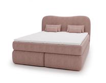 Lova dvigulė continental Polak Meble Isla Now Or Never, 140 x 200 cm, rožinė, su čiužiniu, su grotelėmis