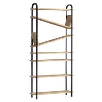 Lentyna Kalune Design DEC0136, ąžuolo/juoda, 22 cm x 78 cm x 170 cm