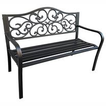 Lauko suoliukas Fancy Garden Irga, juodas, 128 cm x 62 cm x 89 cm