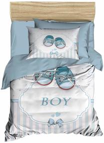 Vaikiškas patalynės užvalkalų komplektas Mijolnir PH110, mėlyna/balta/pilka, 100 x 150 cm