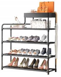 Batų lentyna ECarla, juoda, 21 cm x 80 cm x 80 cm