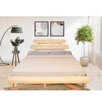 Lova pusantros vietos Kalune Design Lotusx, 150 x 200 cm, šviesiai ruda, be čiužinio, su grotelėmis