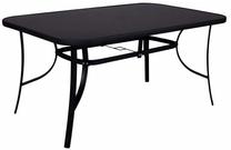 Lauko stalas Springos GF1038, juodas, 150 cm x 90 cm x 73 cm