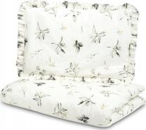 Vaikiškas patalynės užvalkalų komplektas Sensillo Olive, balta/žalia, 100 x 135 cm