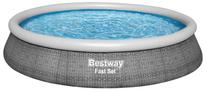 Baseinas, pripučiamas Bestway Fast Set 57376, pilkas, 396 x 84 cm, 7340 l