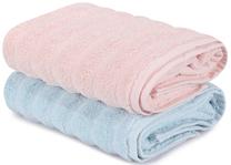 Vonios rankšluosčių rinkinys Beverly Hills Polo Club Hand Towel Set 406, rožinis/šviesiai mėlynas, 90 cm x 50 cm, 2 vnt.