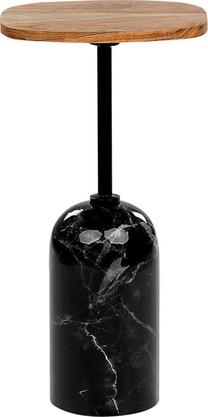 Kavos staliukas Beliani Oasis, rudas/juodas, 30 cm x 30 cm x 59 cm