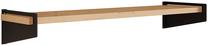 Sieninė lentyna ADRK Ivi, ąžuolo/juoda, 70 cm x 18.5 cm x 10 cm