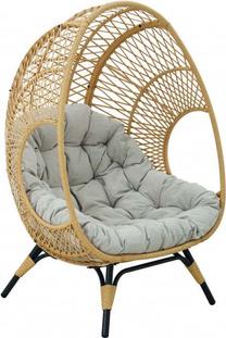 Lauko kėdė Mirpol Amsterdam 715.1240.001, pilka/šviesiai ruda, 89 cm x 105 cm x 150 cm