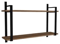 Sieninė lentyna Kalune Design Abat 495SSE1101, juoda/riešuto, 90 cm x 22 cm x 60 cm