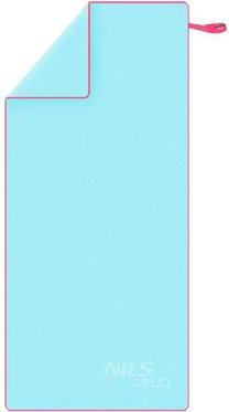 Paplūdimio rankšluostis Nils Aqua NAR13, mėlynas/rožinis, 200 cm x 90 cm