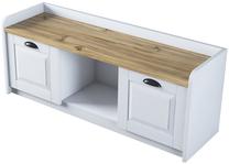 Batų dėžė Kalune Design P2 - 1808, ąžuolo/balta, 40 cm x 120 cm x 45 cm