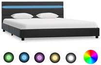 Lova pusantros vietos VLX Fabric 284800, 120 x 200 cm, antracito, be čiužinio, su grotelėmis