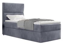 Lova viengulė Arco, 90 x 200 cm, pilka, su čiužiniu, su grotelėmis