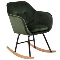 Supamasis krėslas Goedange, ąžuolo/juoda/žalia, 71 cm x 57 cm x 81 cm