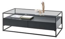 Kavos staliukas MC Akcent Evora, juodas, 120 cm x 60 cm x 40 cm