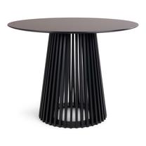 Stalas Domoletti, juodas, 100 cm x 100 cm x 75 cm