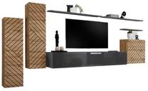 Svetainės baldų komplektas ASM Switch I, vidaus, grafito/wotan ąžuolo