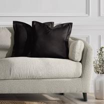 Pagalvės užvalkalas Restilo Velvet, juoda, 45 cm x 45 cm, 2 vnt.
