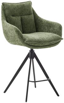 Baro kėdė MC Akcent Parker PKTS60OL, matinė, juoda/žalia, 63 cm x 60 cm x 100 cm