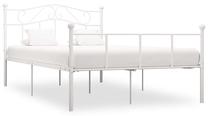Lova pusantros vietos VLX Metal, 120 x 200 cm, balta, be čiužinio, su grotelėmis