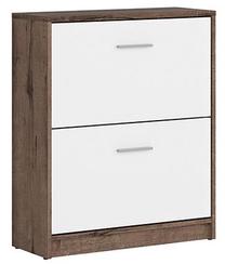 Batų dėžė Nepo Plus, balta/rusva, 70 cm x 27.5 cm x 84 cm