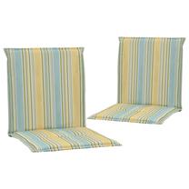 Kėdžių pagalvėlė VLX Garden Chair Cushions 47566, geltona/žalia/įvairių spalvų, 100 cm x 50 cm, 2 vnt.