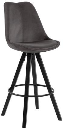 Baro kėdė, juoda/tamsiai pilka, 55 cm x 48.5 cm x 11.5 cm