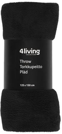 Pledas 4Living Gert 112890, juodas, 125 cm x 150 cm