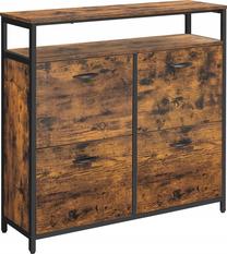 Batų dėžė Leobert LBS803B01, ruda/juoda, 98.3 cm x 30 cm x 95 cm