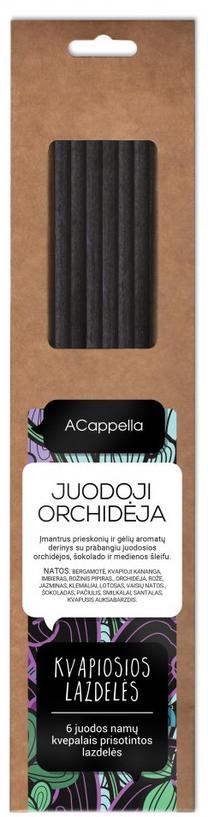 Namų kvapas, kvapiosios lazdelės Acappella Black Orchid, 6 vnt.