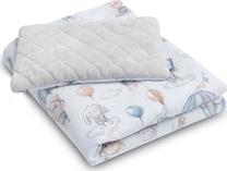 Vaikiškas patalynės užvalkalų komplektas Sensillo Flight In The Clouds, mėlyna/pilka, 95 x 75 cm