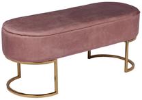 Prieškambario suoliukas Kayoom Athea 225, aukso/rožinis, 105 cm x 40 cm x 42 cm