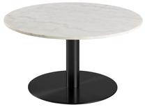 Kavos staliukas Corby 61501, baltas/juodas, 80 cm x 80 cm x 45 cm