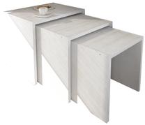 Kavos staliukas Kalune Design Zariel, baltas, 44.5 cm x 35 cm x 38.5 cm