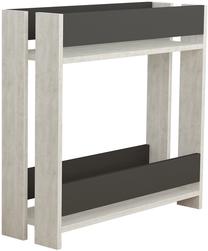 Žurnalinis staliukas Kalune Design Massi Side Table, antracito/balta, 74 cm x 25 cm x 72 cm