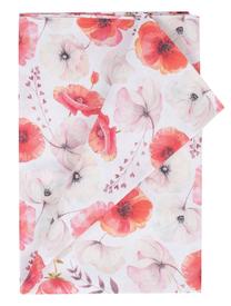 Staltiesė stačiakampė Home4you Loneta, balta/rožinė, 220 x 136 cm