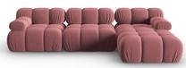 Kampinė sofa Micadoni Home Bellis, rožinė, dešininė, 285 x 122 cm x 63 cm