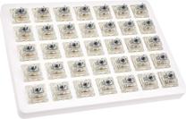 Jungiklis Keychron Cherry MX RGB Silver Switch Set 35-Pack, skaidri/balta/sidabro
