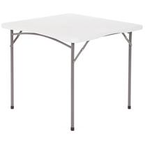 Lauko stalas Catering, baltas/pilkas, 88 cm x 88 cm x 74 cm